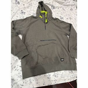 Timberland PRO Men's Gray Quarter-Zip Hoodie Size L Workwear Casual